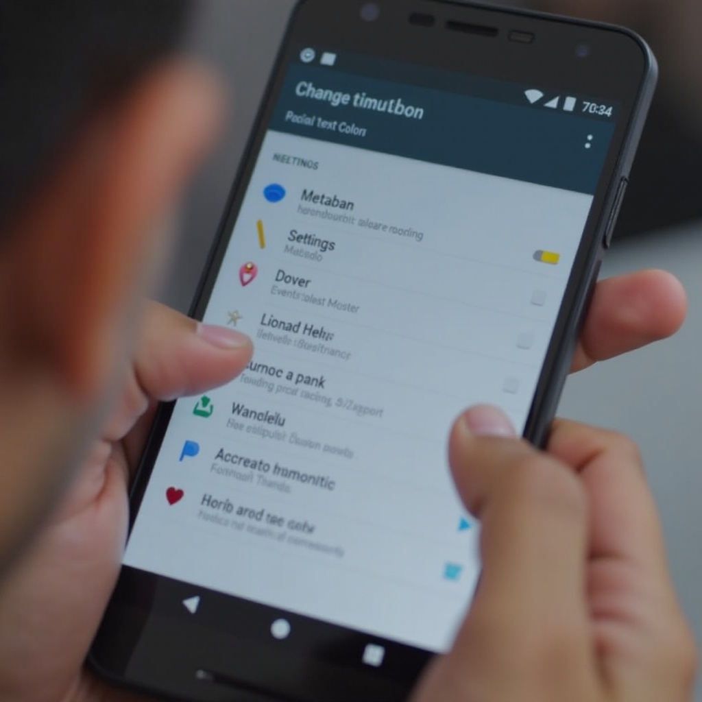 เปลี่ยนสีข้อความ Android