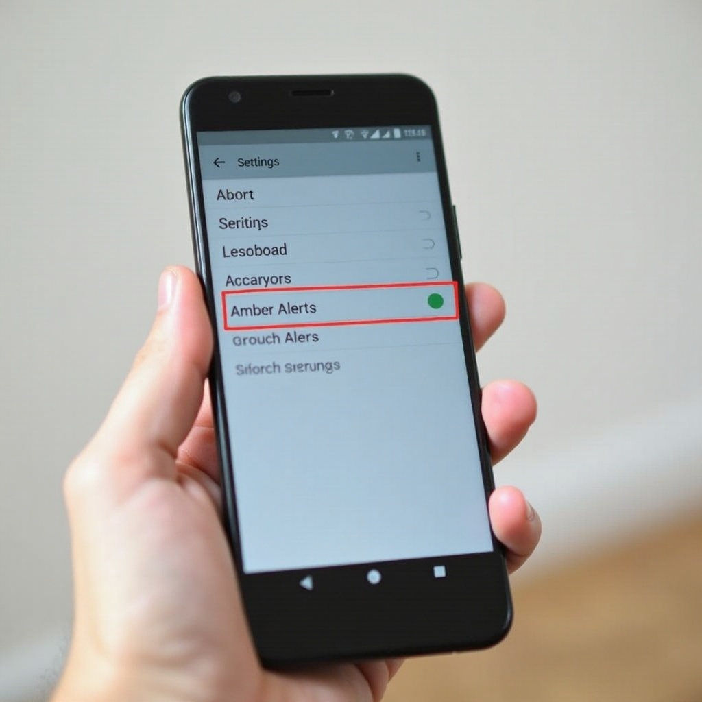 remover alertas AMBER do Android