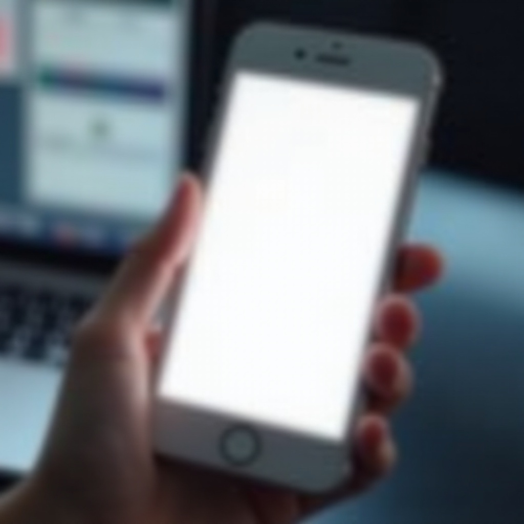 شاشة بيضاء ios