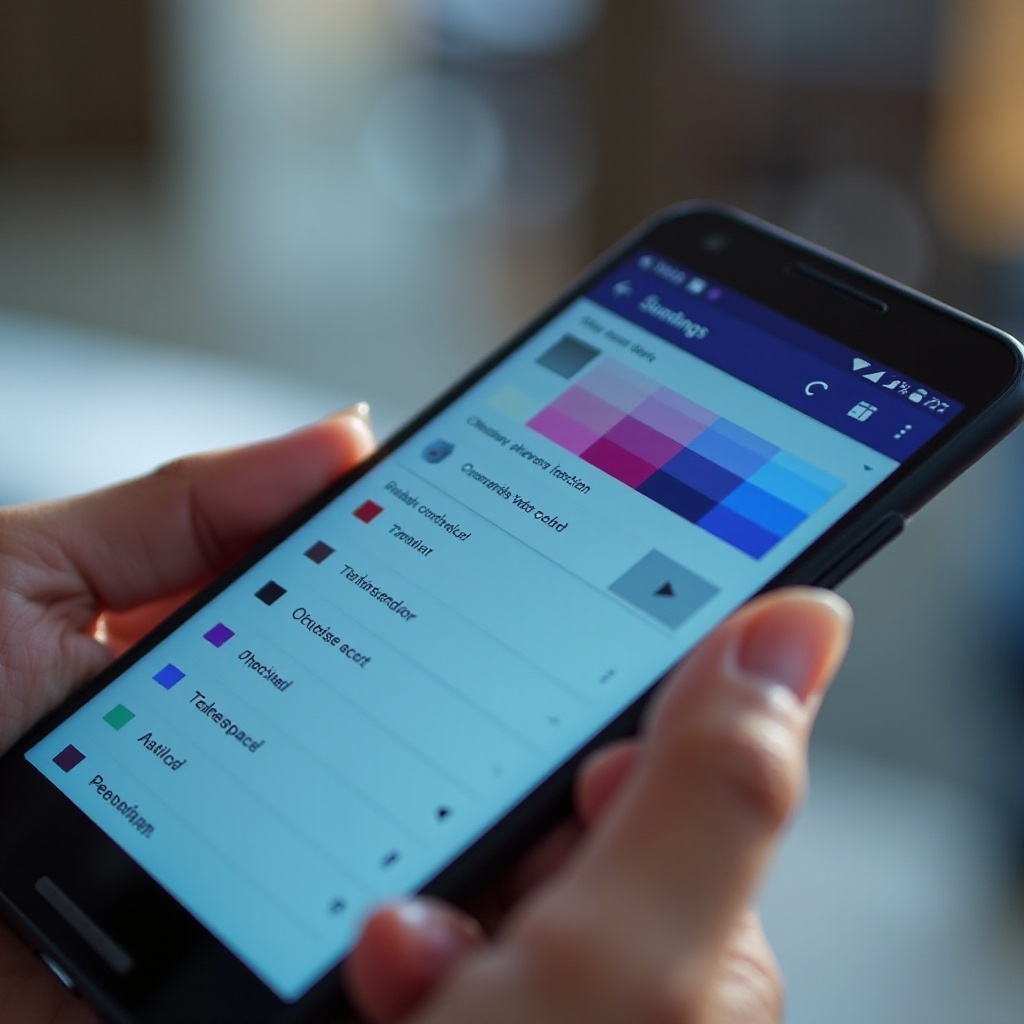 تغيير لون النص على Android