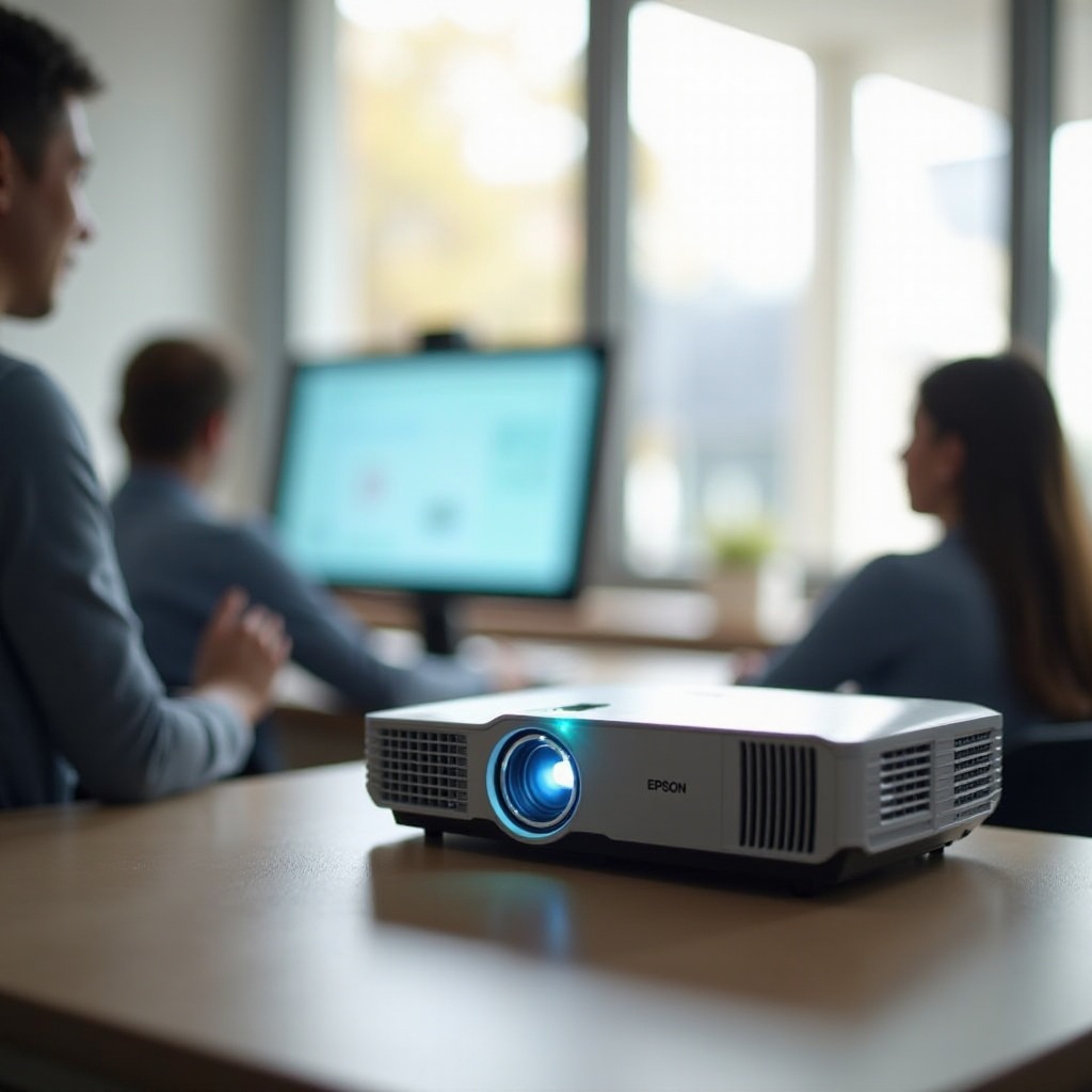 como conectar um Chromebook a um projetor Epson sem fio