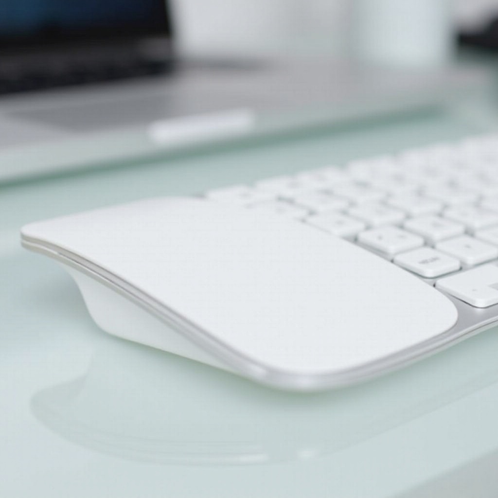 teclado e mouse sem fio brancos para PC