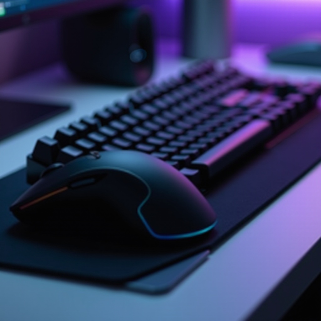 teclado de jogo com mouse sem fio