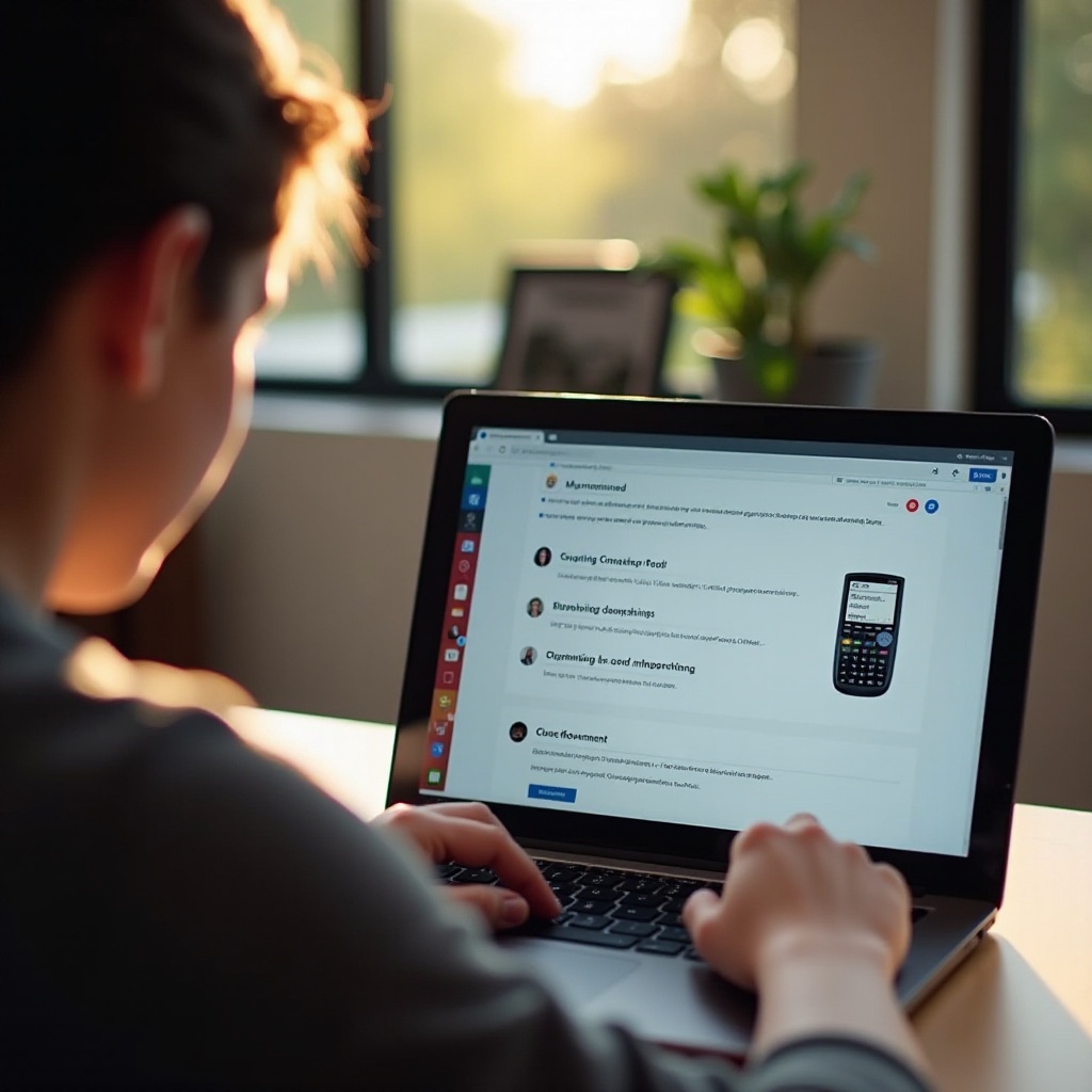 كيفية تنزيل البرامج على TI-84 Chromebook