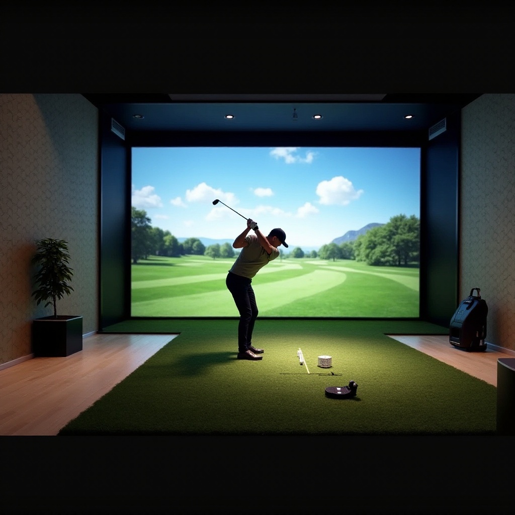 distanza dal proiettore del simulatore di golf allo schermo