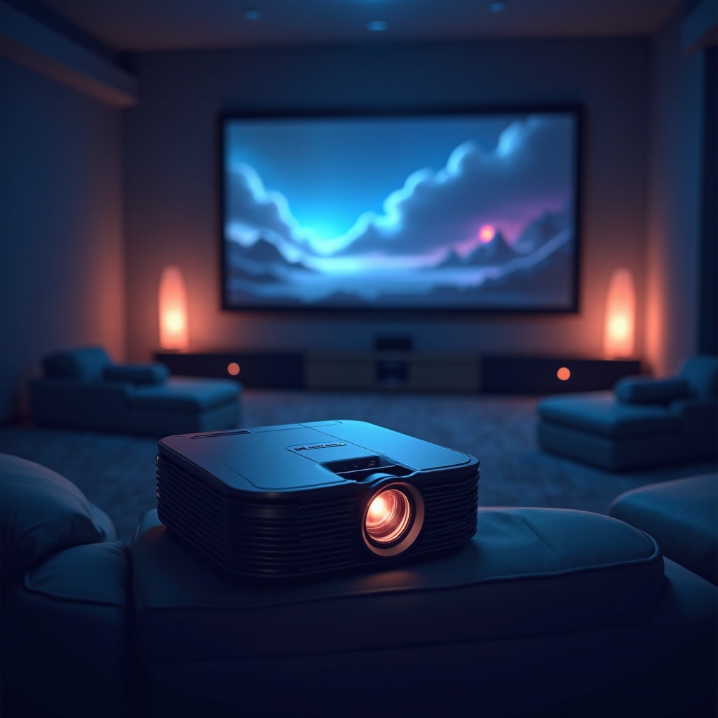 instalação de projetor de home theater