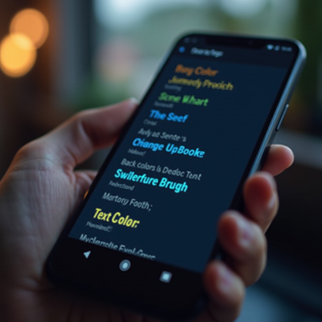 alterar a cor do texto Android