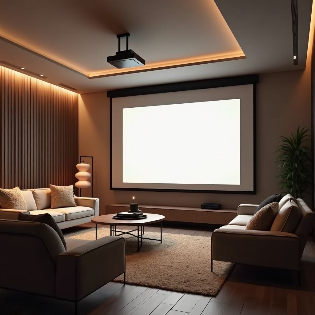 schermo per proiettore montato a soffitto