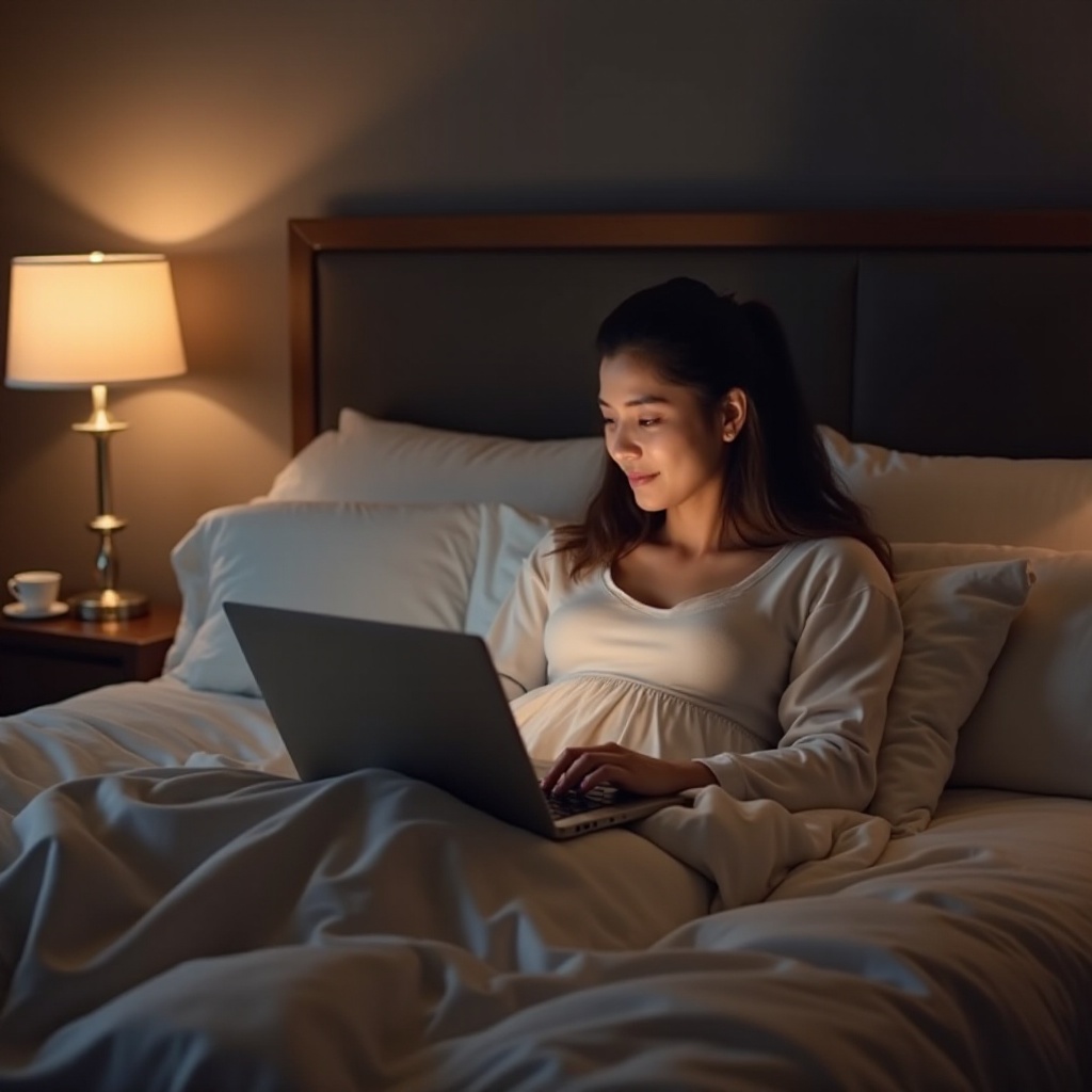 Gibt es einen Gegenstand, den man auf dem Bett liegen und Laptop schauen kann?