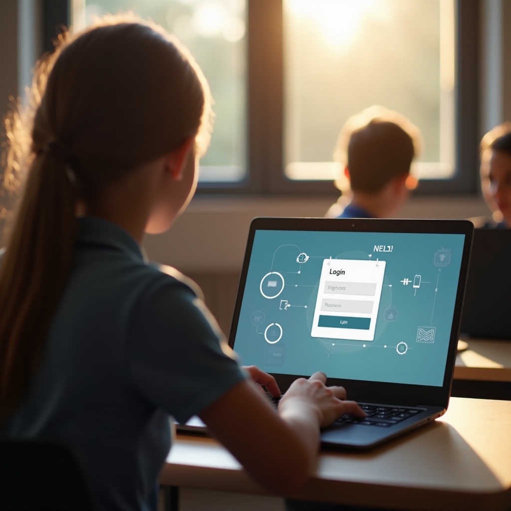 غير قادر على تسجيل الدخول إلى حساب المدرسة الخاص بي بعد الكمبيوتر المحمول المدرسي.