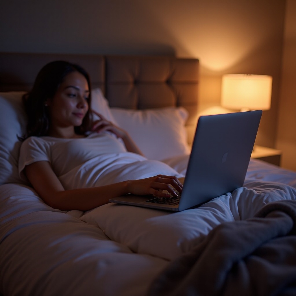 C'è un oggetto su cui ci si può adagiare sul letto e guardare il laptop?